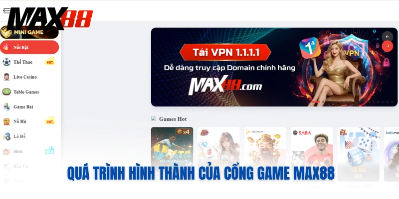 Quá trình hình thành của cổng game MAX88